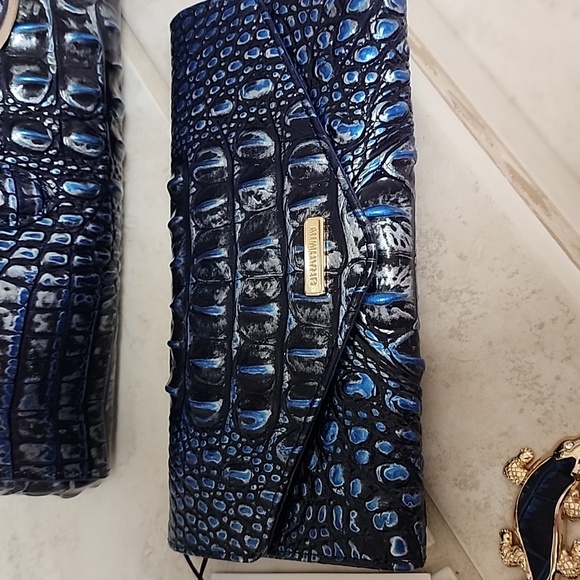 ๐๐ BRAHMIN DAYAN Kyanite Satchel, VERONICA Wallet, & CROCODILE Charm ๐๐ - Picture 4 of 17